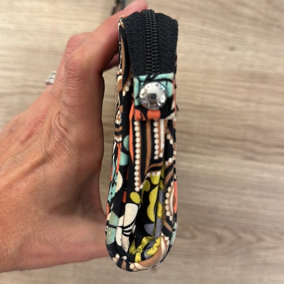 VERA BRADLEY Sierra Wristlet Wallet Coral/Navy Print VGC! - Picture 5 of 7